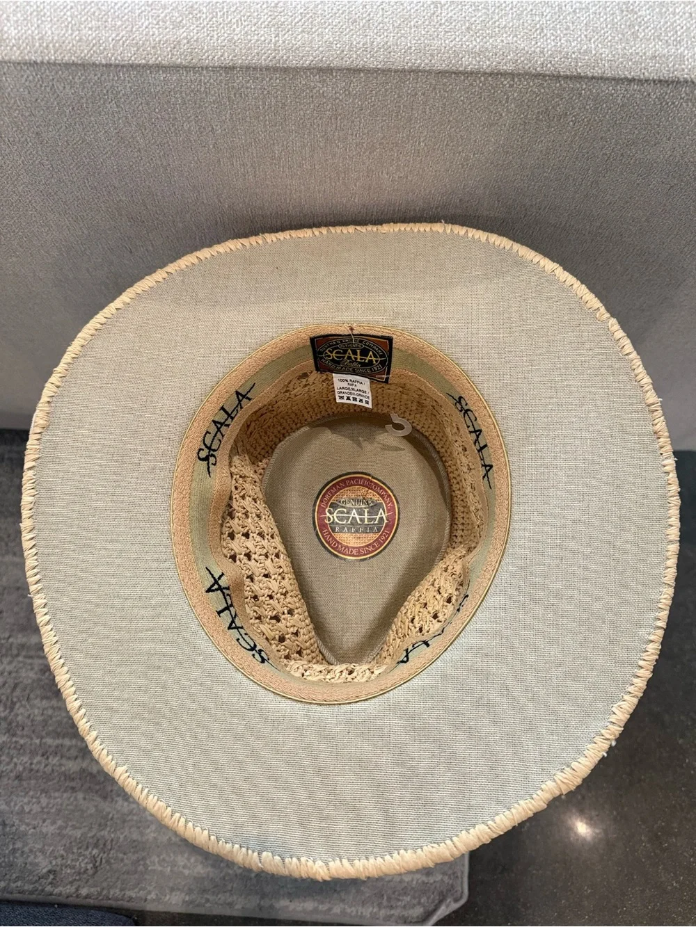 Scala Puerto Raffia Brimmed Hat L/XL